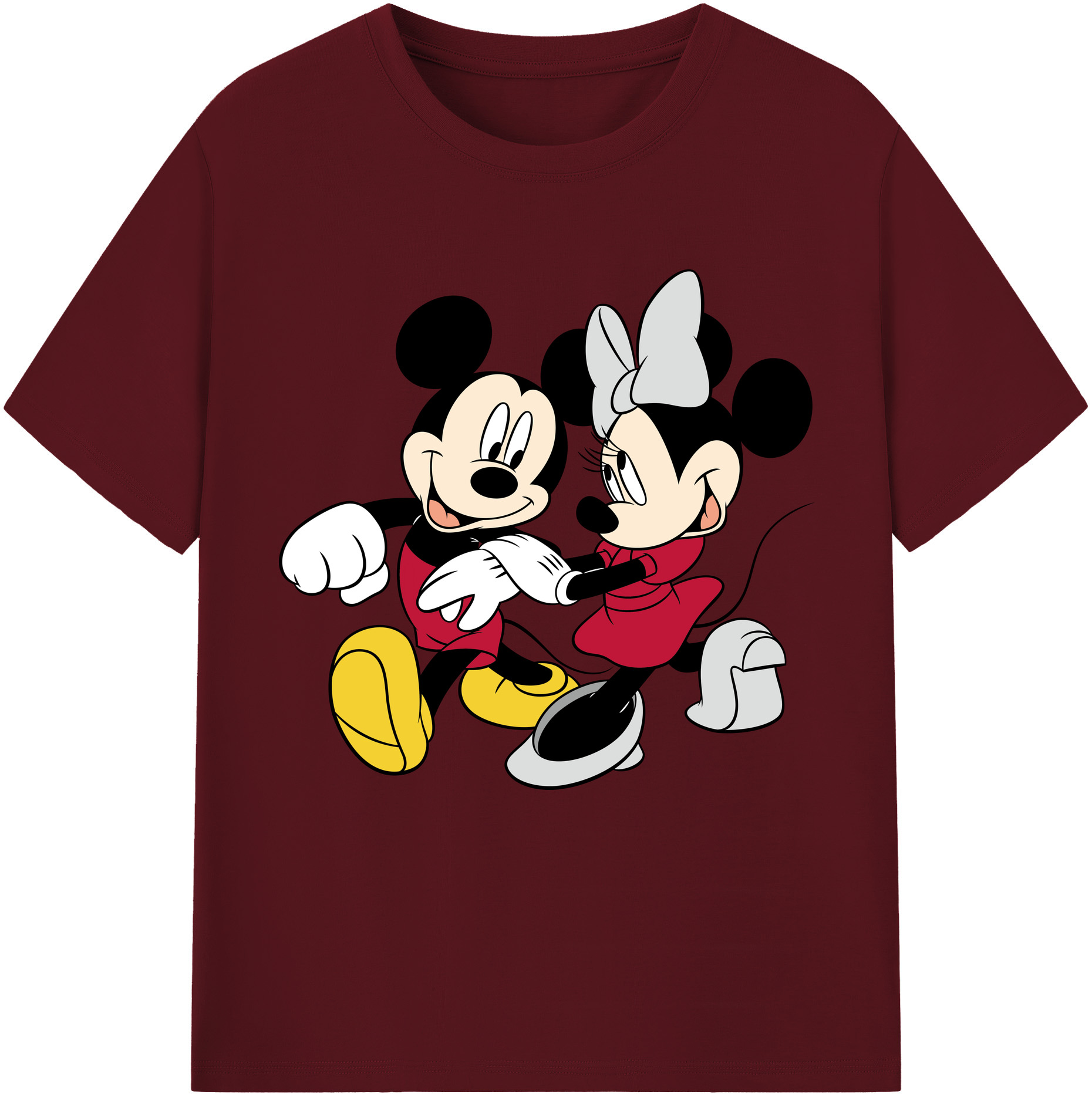 （画像用） ミッキーマウス Mickey Mouse 綿100％半袖Tシャツ（フロントプリント）
